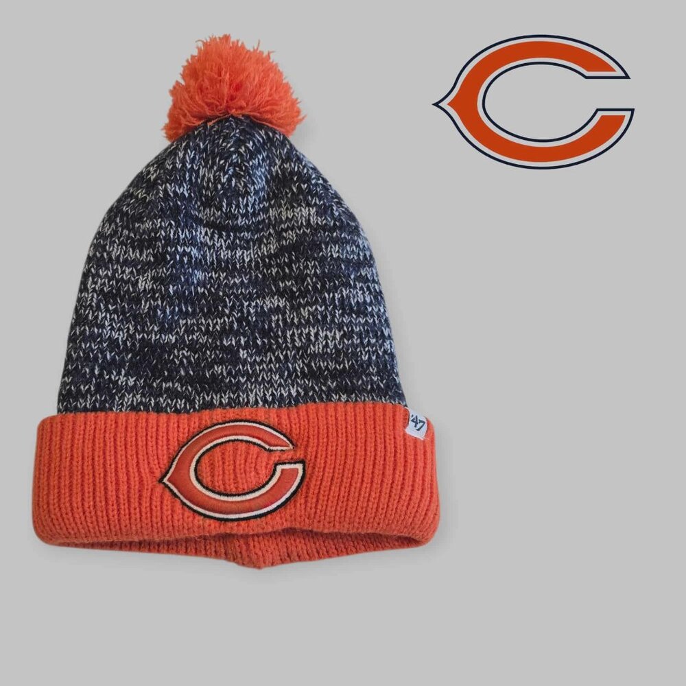 NFL Unisex Gray Chicago Bears NFL Knit Winter Pom Hat One Size